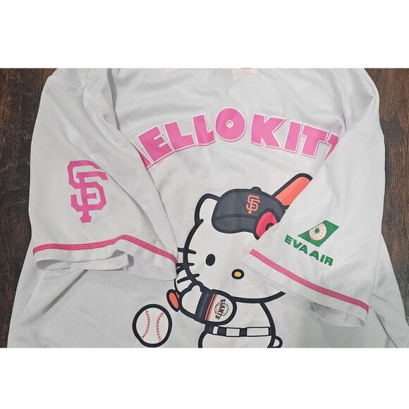 Hello Kitty Jersey Size Medium White Pink - Picture 3 of 3